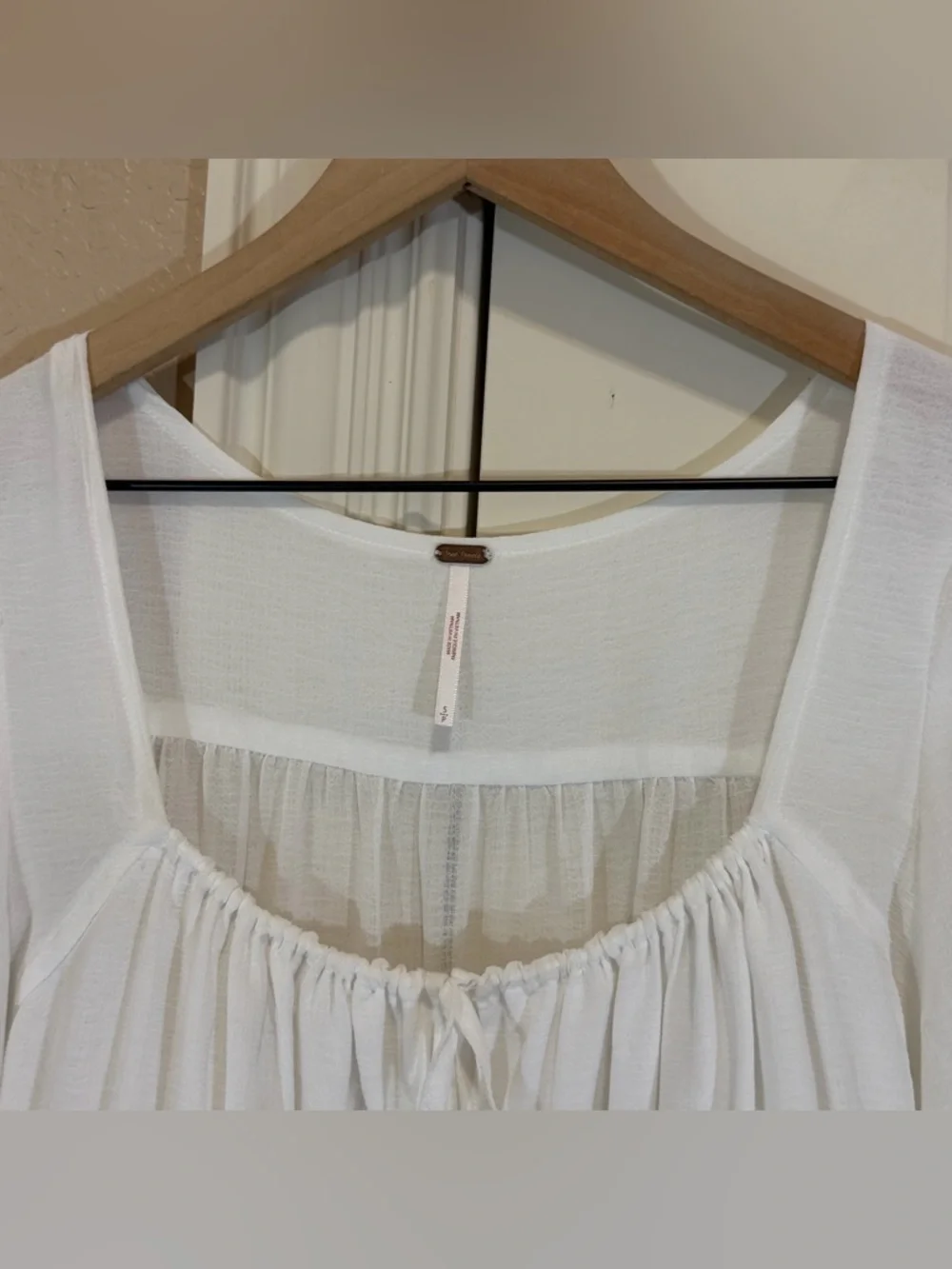 Free People Lolita Blouse in White, Women’s Small